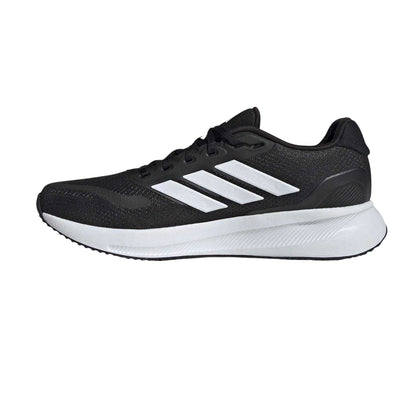 Black-White - Side - Adidas Mens Falcon Mesh Trainers