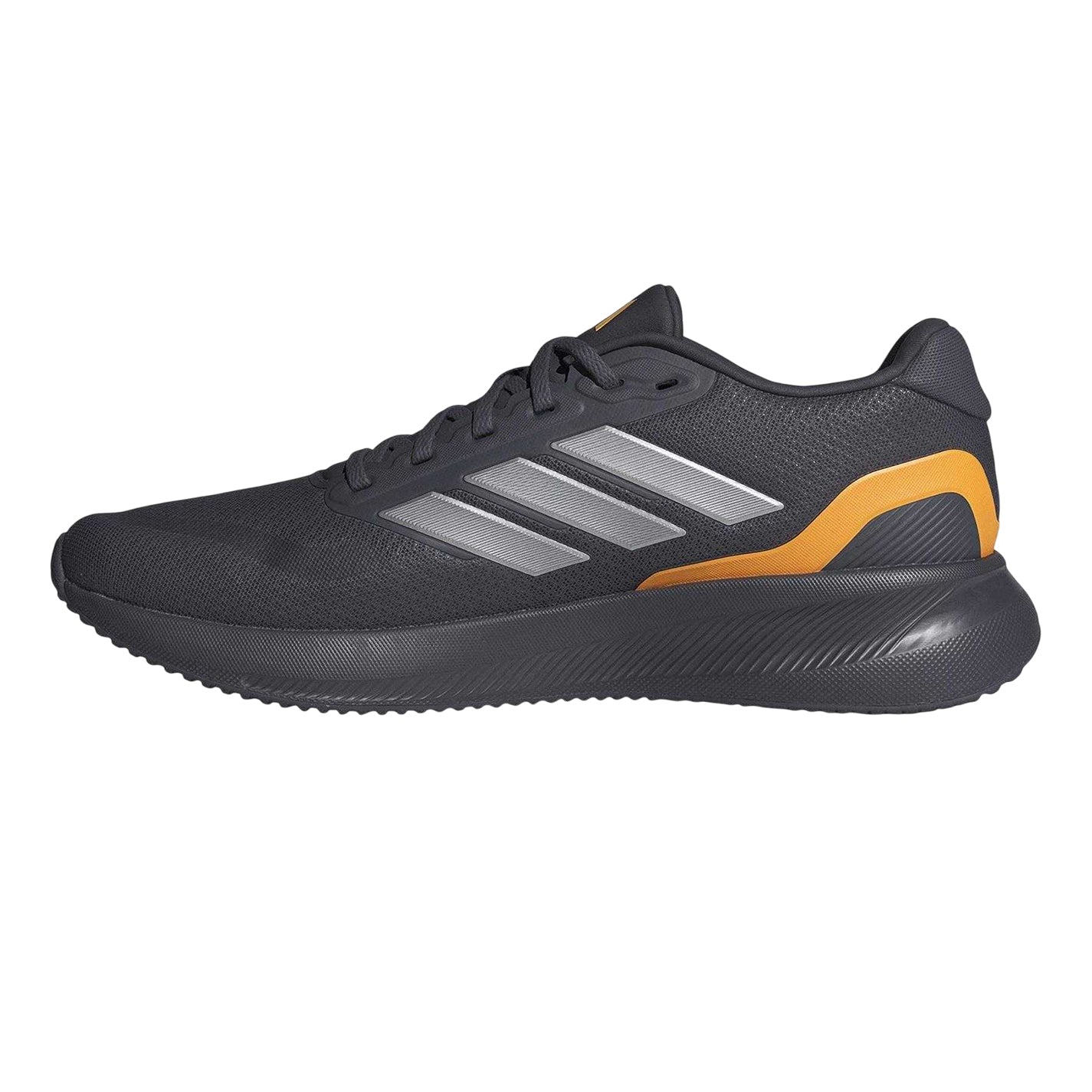 Aurora Green-Orange - Side - Adidas Mens Falcon Mesh Trainers