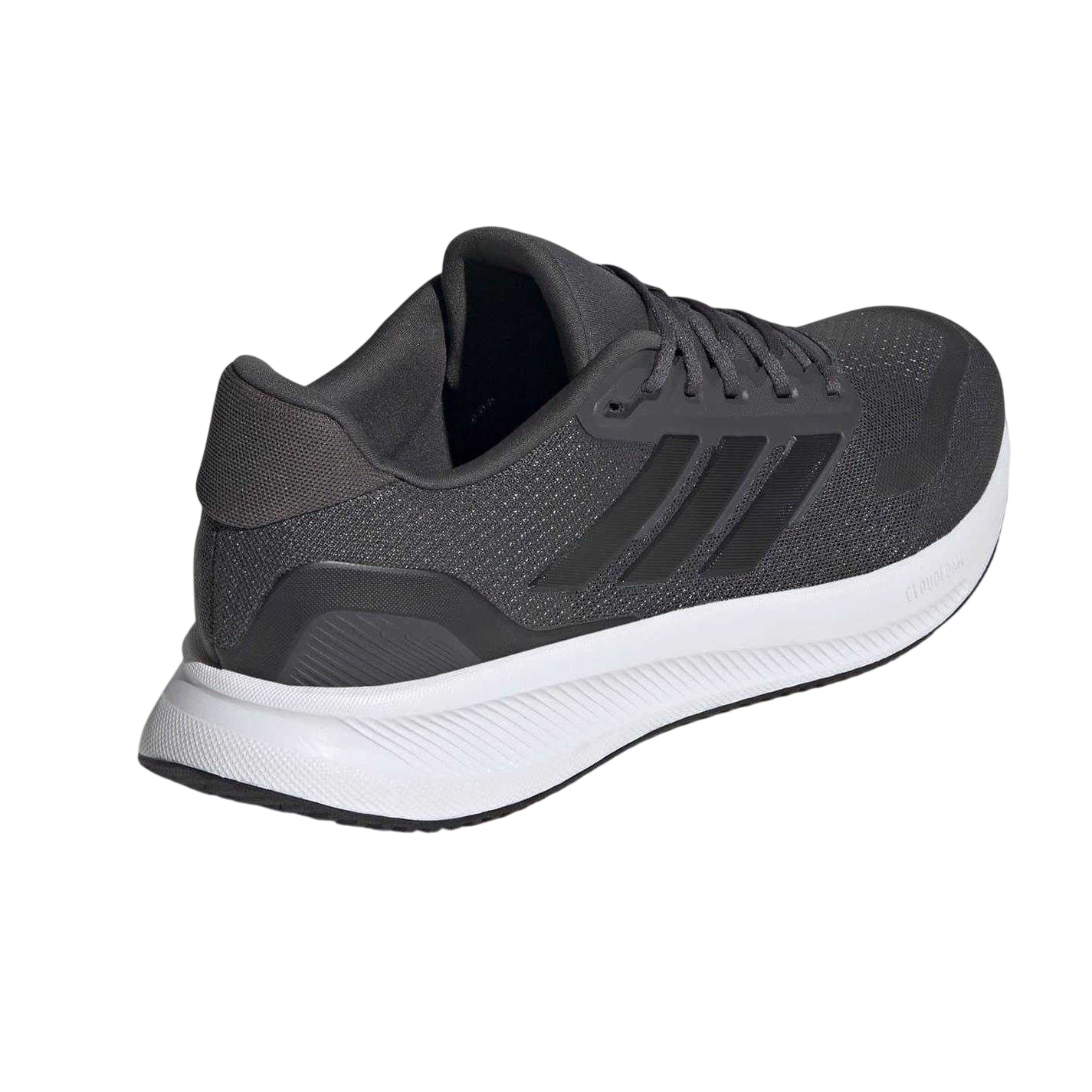 Grey-White - Back - Adidas Mens Falcon Mesh Trainers