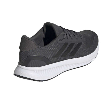 Grey-White - Back - Adidas Mens Falcon Mesh Trainers