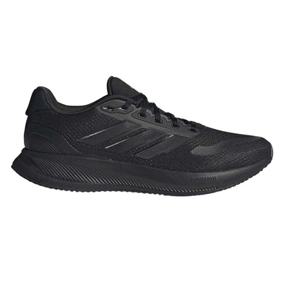 Triple Black - Front - Adidas Mens Falcon Mesh Trainers