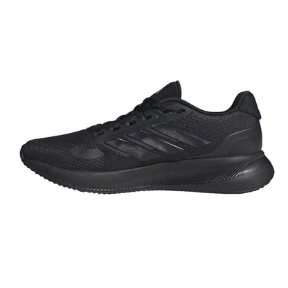 Triple Black - Side - Adidas Mens Falcon Mesh Trainers