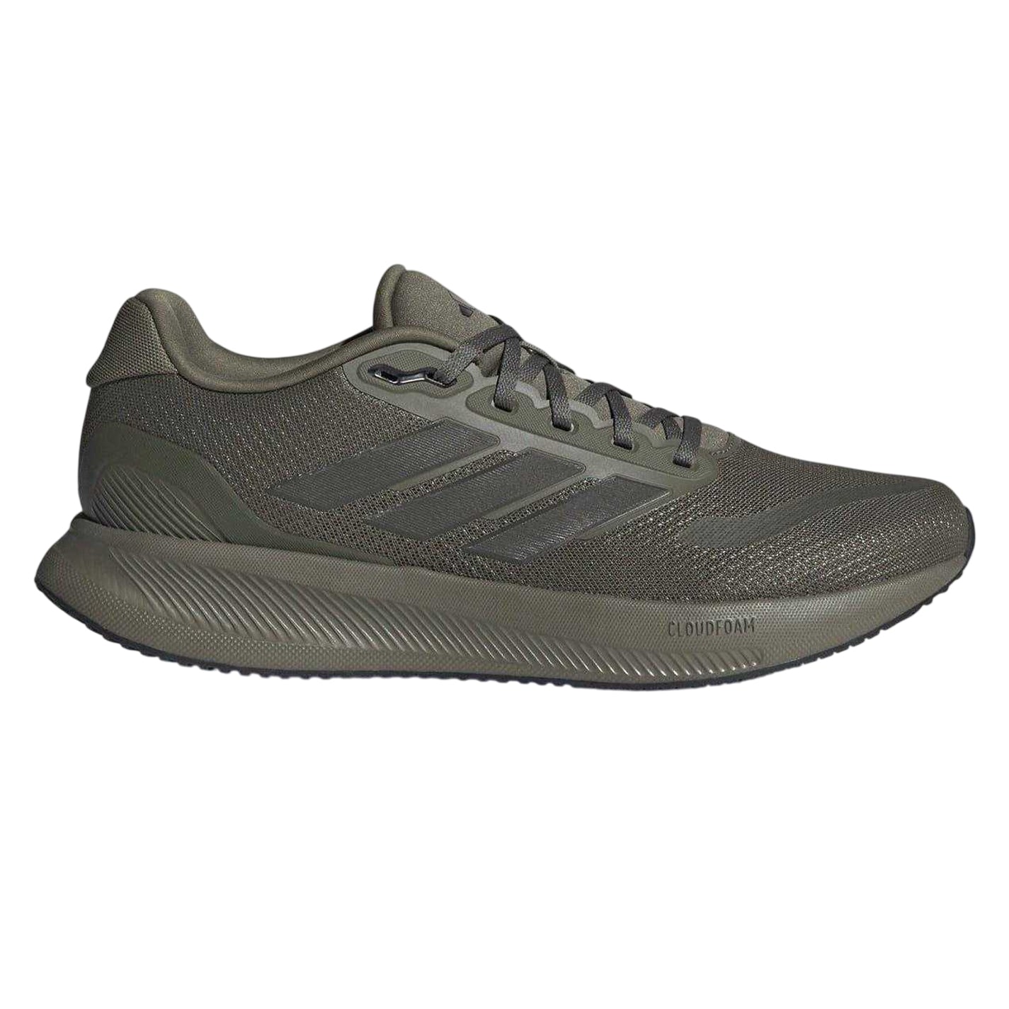 Olive-Black - Front - Adidas Mens Falcon Mesh Trainers