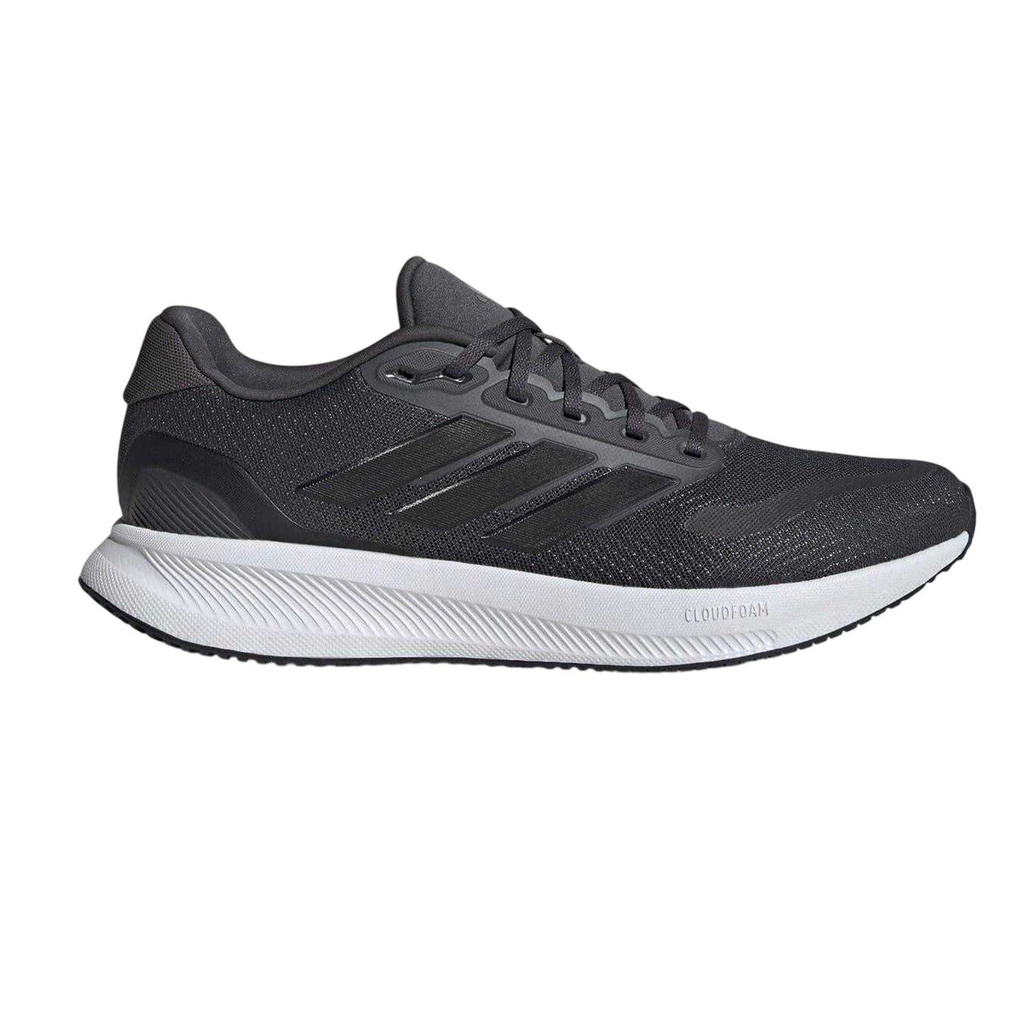 Grey-White - Front - Adidas Mens Falcon Mesh Trainers