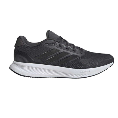Grey-White - Front - Adidas Mens Falcon Mesh Trainers
