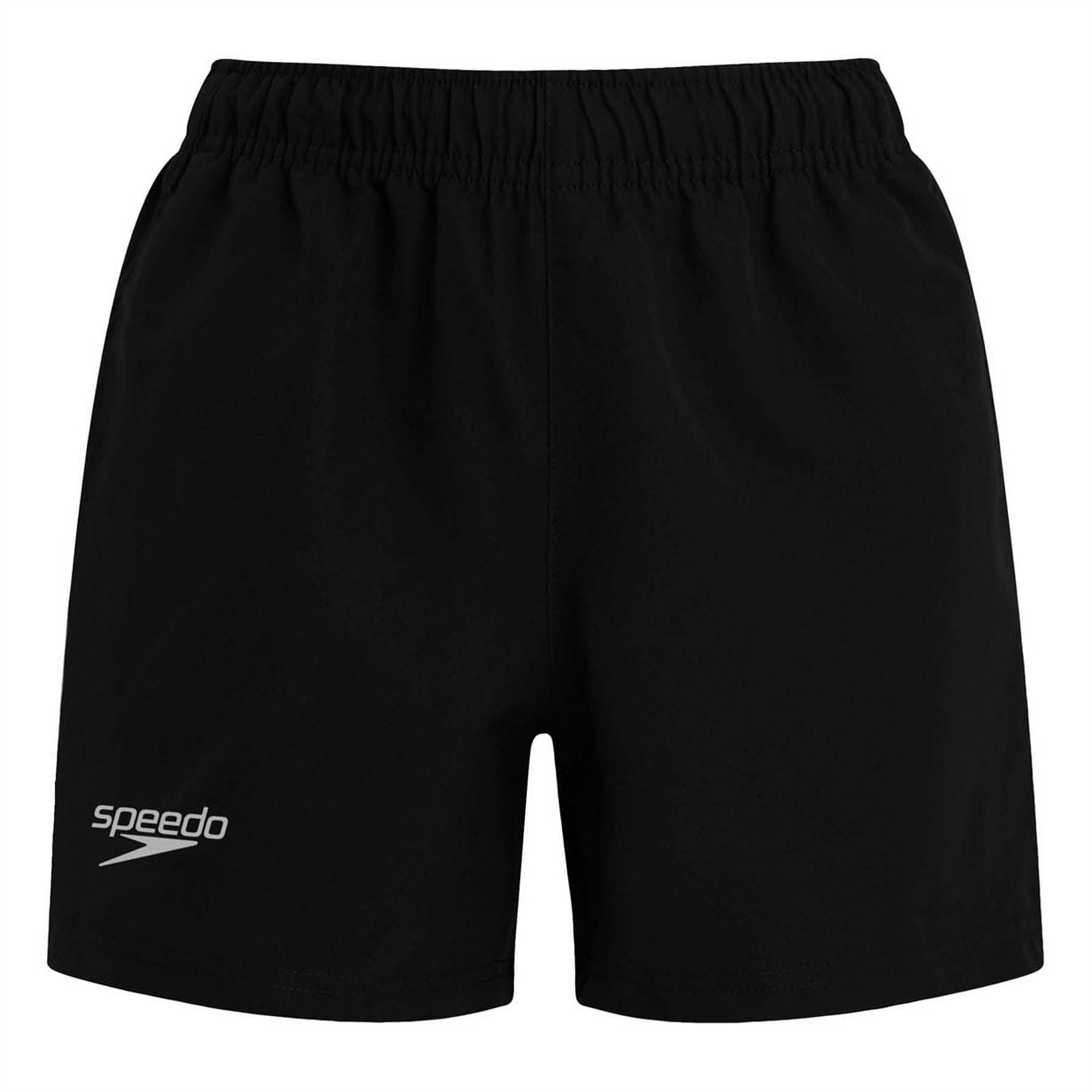 Black - Front - Speedo Boys Essential Swimming Trunks