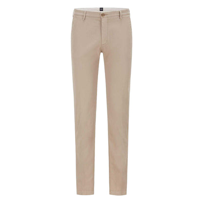 Beige - Front - Boss Mens Rice3-D Chino Trousers
