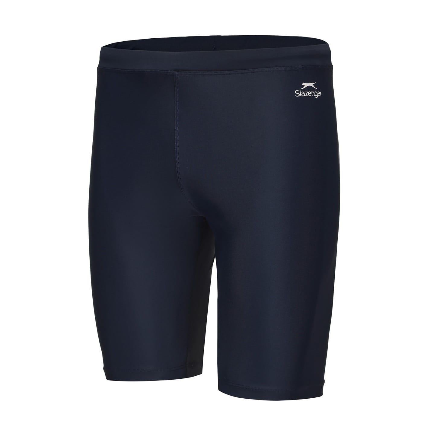 Navy - Side - Slazenger Mens Elasticated Waist Swimwear