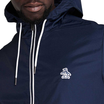 Blue Navy - Side - Original Penguin Mens Hooded Jacket