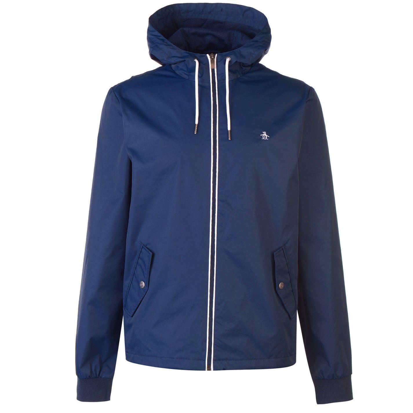 Blue Navy - Front - Original Penguin Mens Hooded Jacket