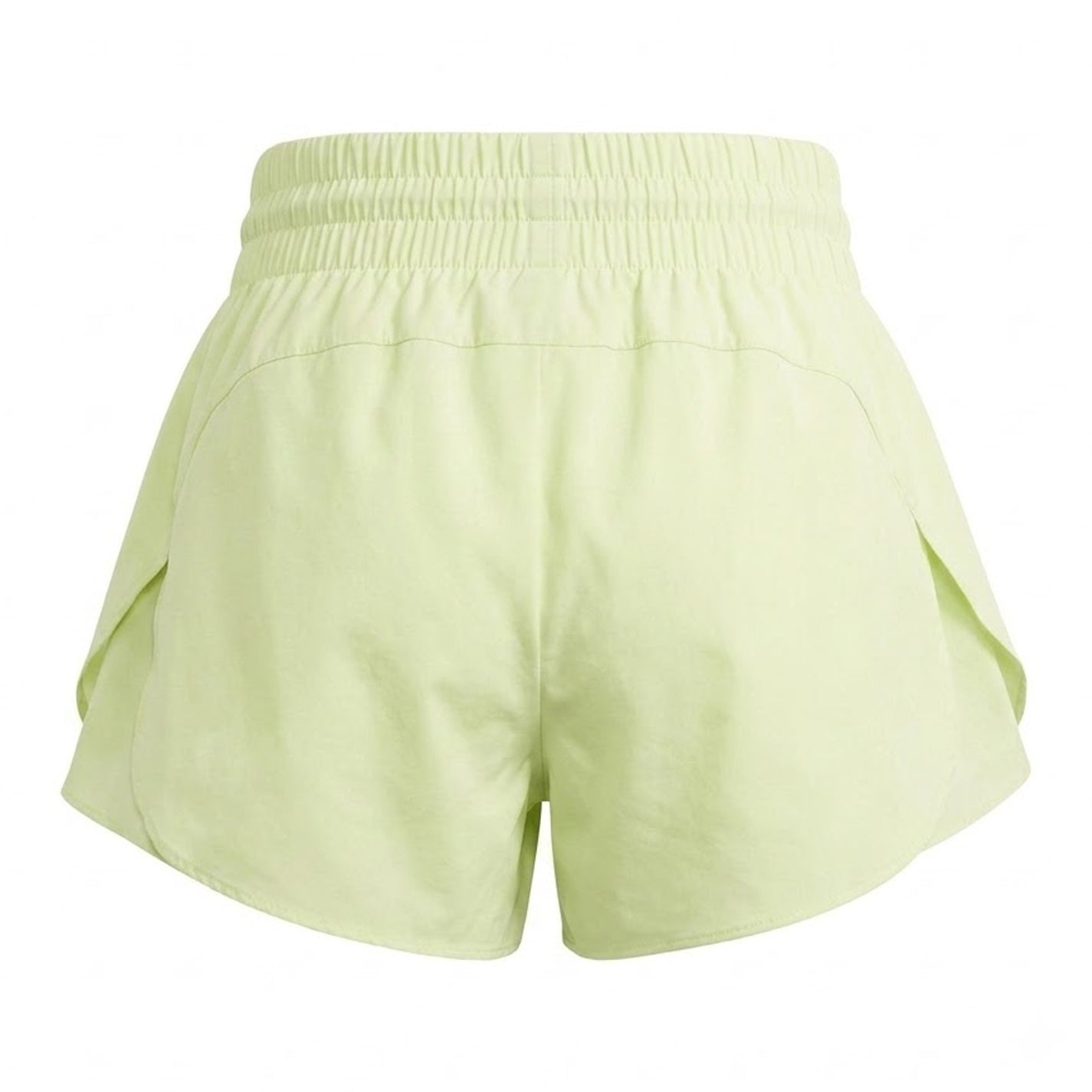 Green - Back - Adidas Womens-Ladies Bluv Lettering Double Layer Running Shorts