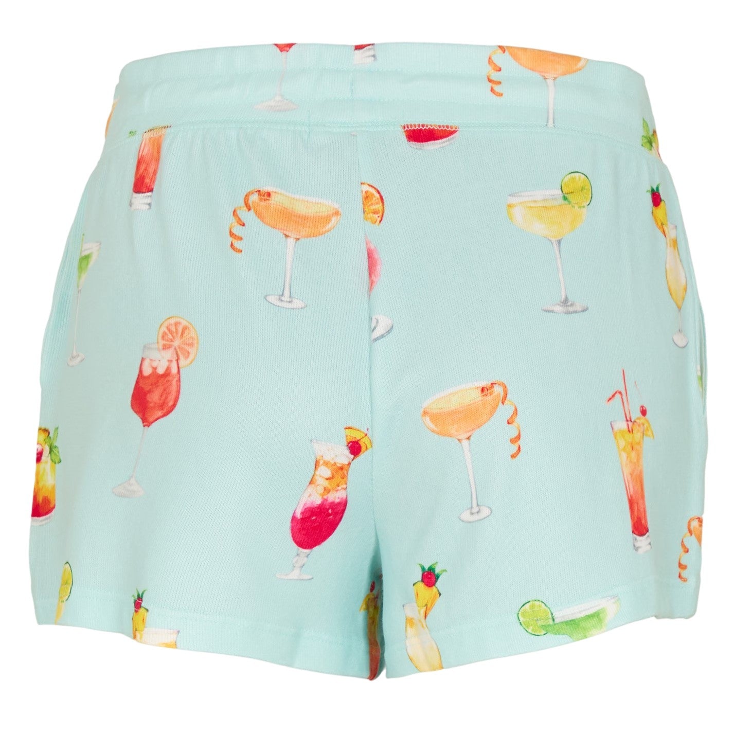 Aqua-Multicoloured - Back - PJ Salvage Womens-Ladies Let´s Drink About It Jersey Relaxed Fit Lounge Shorts