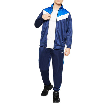Royal Blue-White - Lifestyle - Slazenger Mens Chevron Lightweight Tracksuit Set