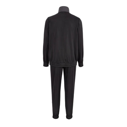 Black-Charcoal - Back - Slazenger Mens Chevron Lightweight Tracksuit Set