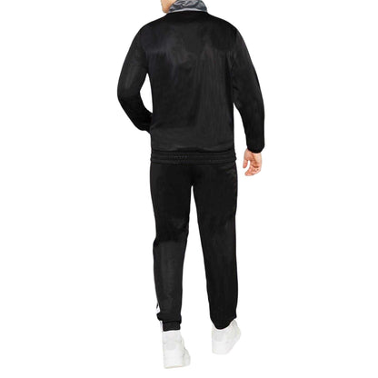 Black-Charcoal - Pack Shot - Slazenger Mens Chevron Lightweight Tracksuit Set