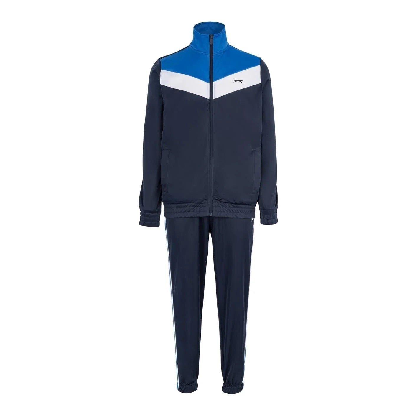 Royal Blue-White - Front - Slazenger Mens Chevron Lightweight Tracksuit Set