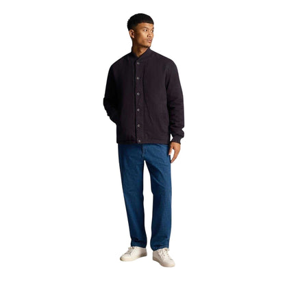 Dark Navy - Pack Shot - Lyle & Scott Mens Collared Bomber Jacket