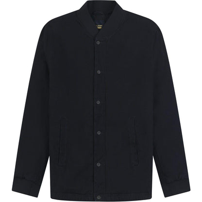 Dark Navy - Front - Lyle & Scott Mens Collared Bomber Jacket