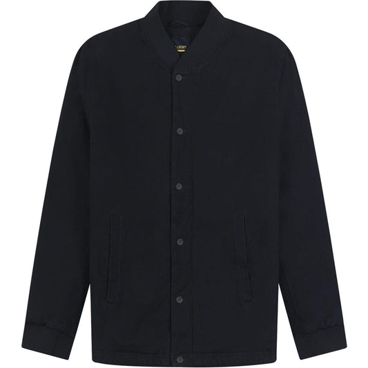Dark Navy - Front - Lyle & Scott Mens Collared Bomber Jacket