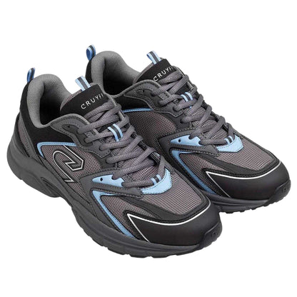 Grey Blue - Back - Cruyff Mens Scorpius Logo Low Cut Trainers