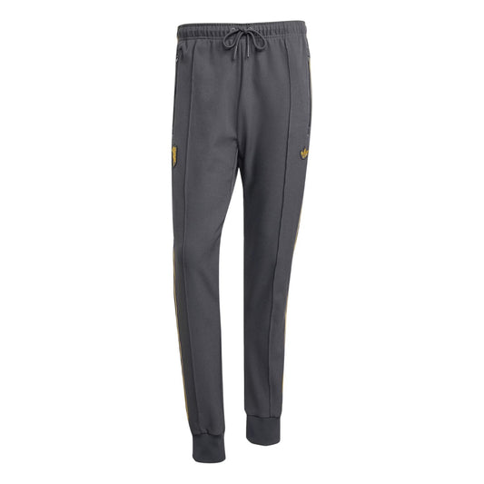 Black - Front - Adidas Mens Terrace Icons Manchester United FC Tracksuit Bottoms