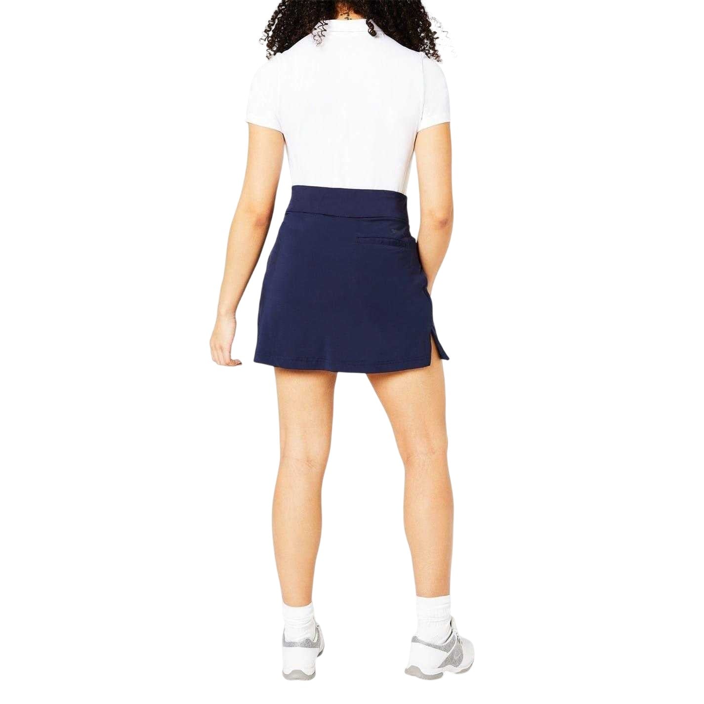 Navy - Back - Slazenger Womens-Ladies Plain Golf Skort