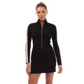 Black-White - Front - Palm Angels Womens-Ladies Leopard Jacquard Mini Dress
