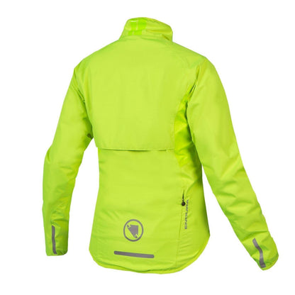 Hi Vis Yellow - Back - Endura Womens-Ladies Xtract Waterproof Jacket