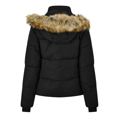 Black - Back - Jack Wills Womens-Ladies Riley Puffer Jacket