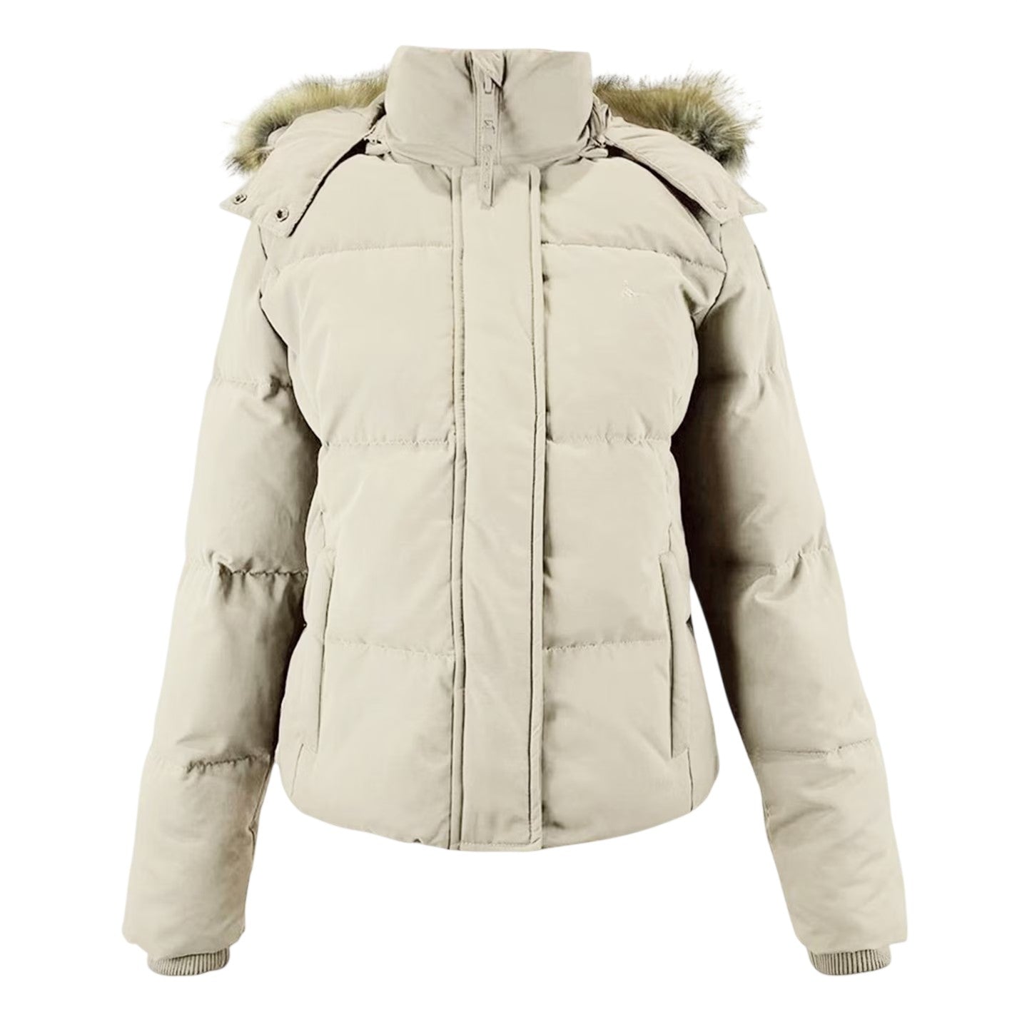 Beige - Front - Jack Wills Womens-Ladies Riley Puffer Jacket