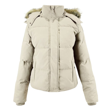 Beige - Front - Jack Wills Womens-Ladies Riley Puffer Jacket