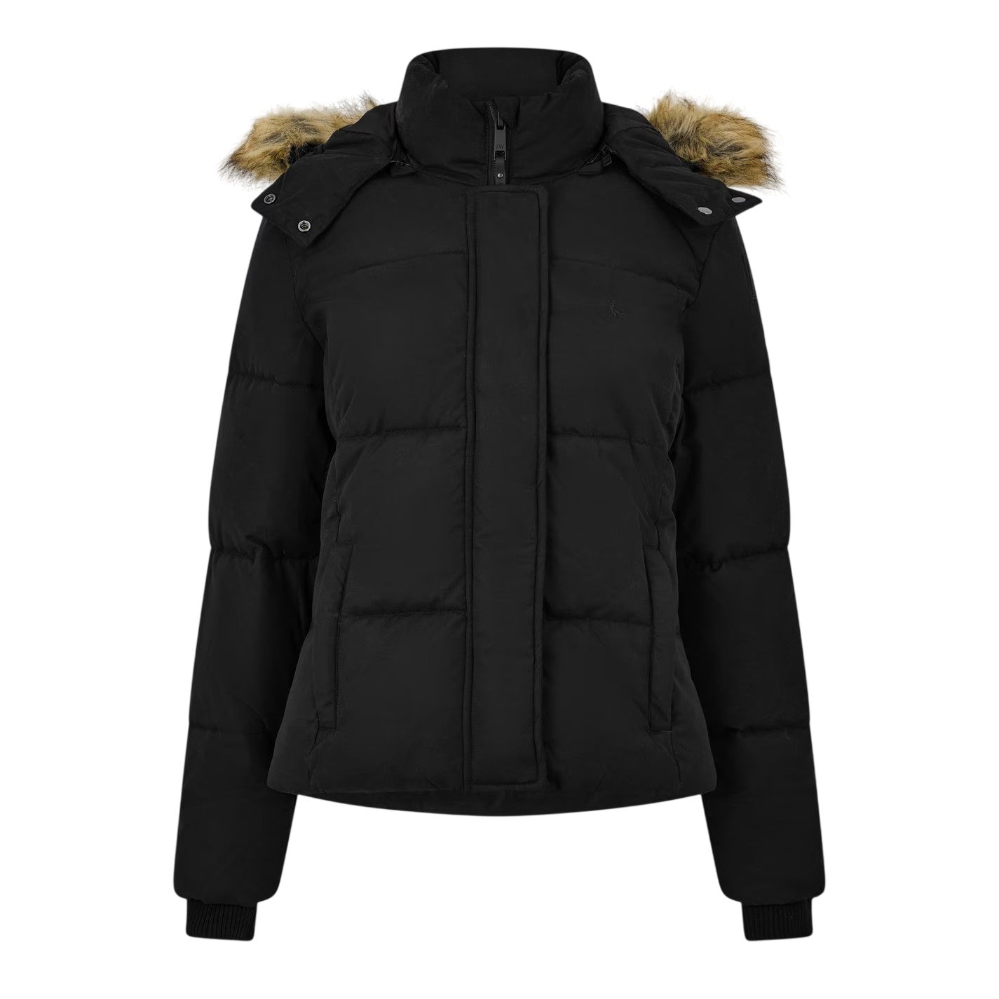 Black - Front - Jack Wills Womens-Ladies Riley Puffer Jacket