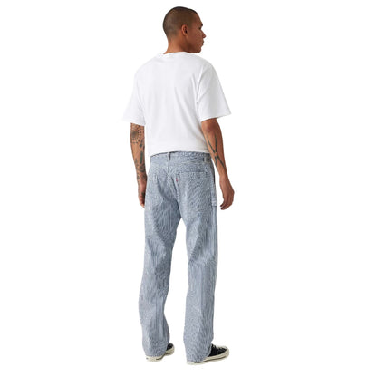 Blue - Back - Levis Mens 555 Relaxed Fit Jeans