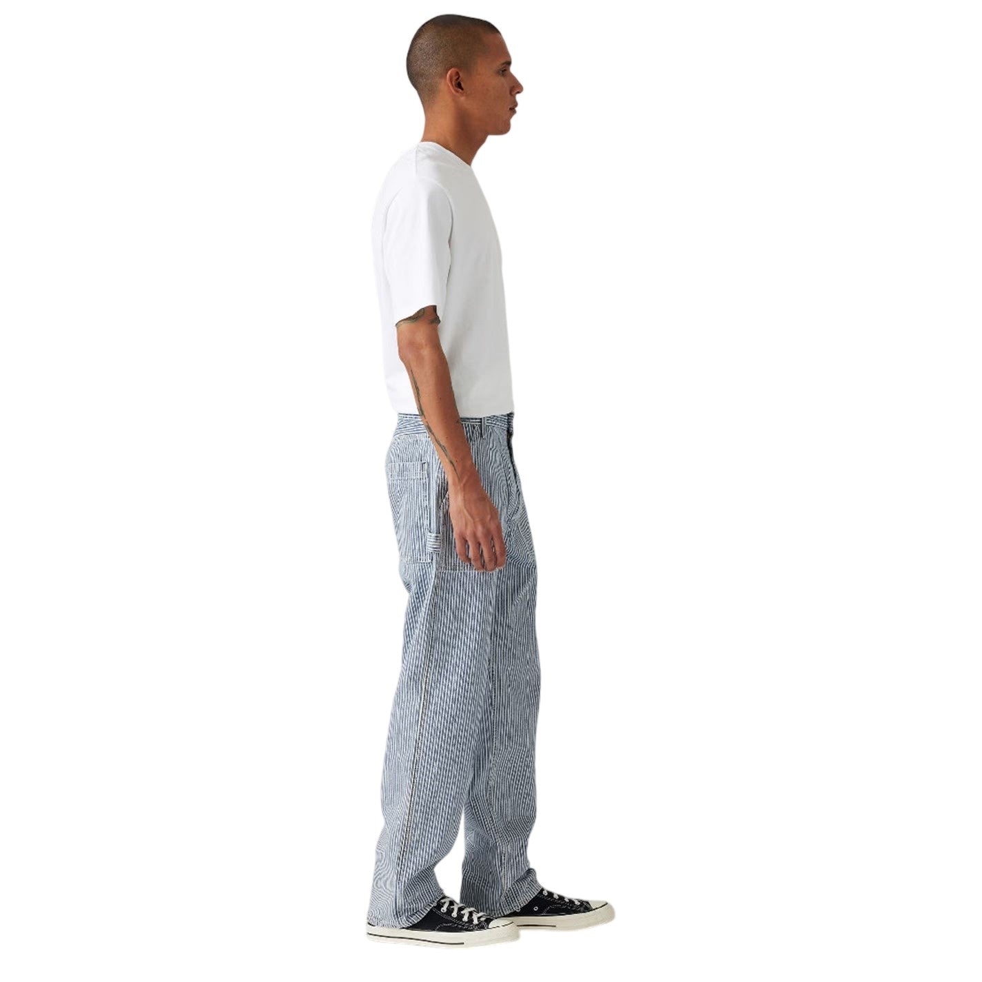 Blue - Side - Levis Mens 555 Relaxed Fit Jeans