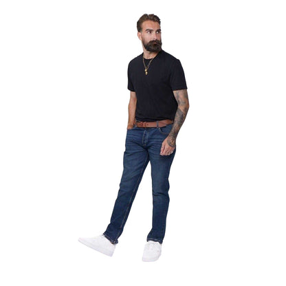 Dark Blue - Lifestyle - Firetrap Mens Belted Jeans