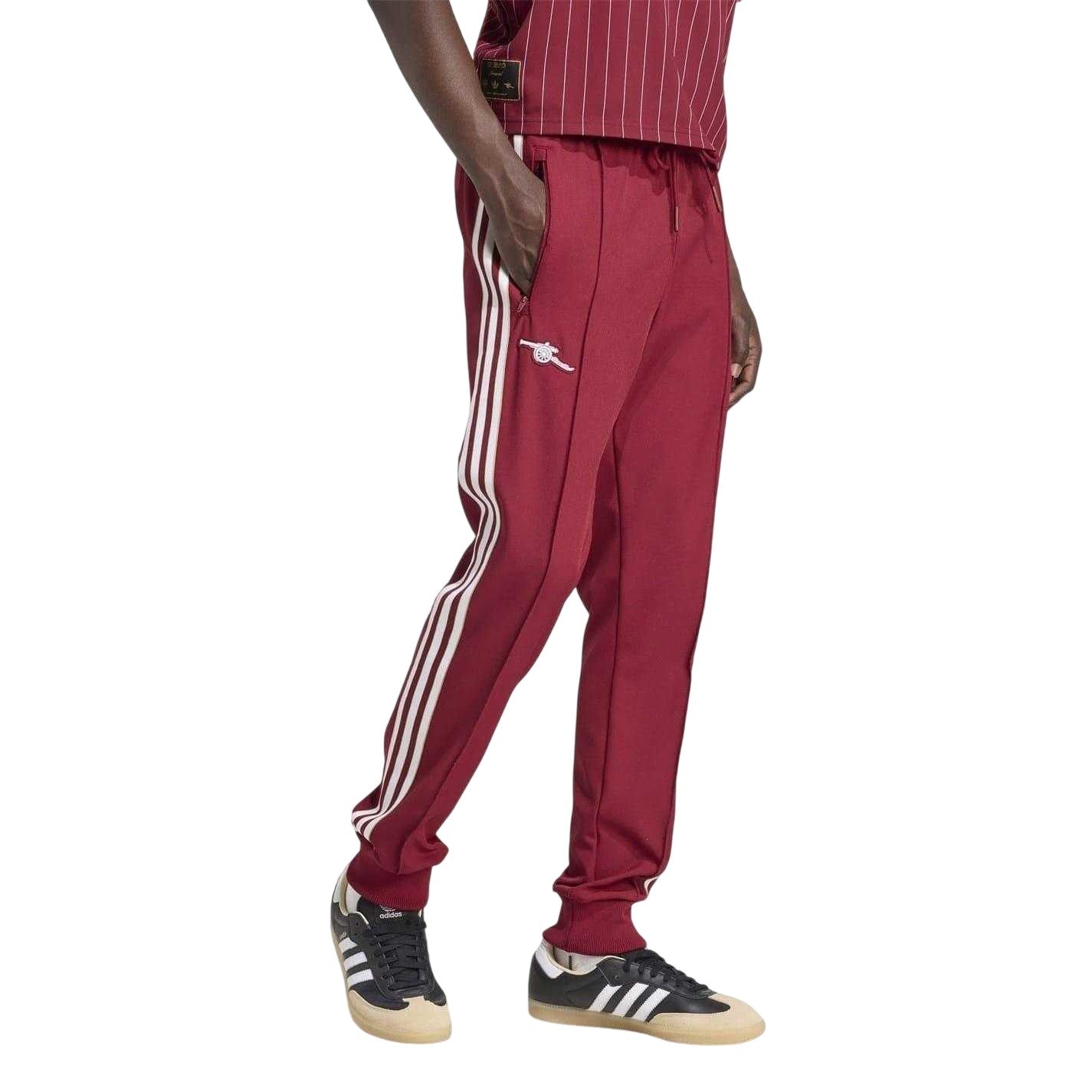 Red - Lifestyle - Adidas Mens Terrace Icons Arsenal FC Tracksuit Bottoms