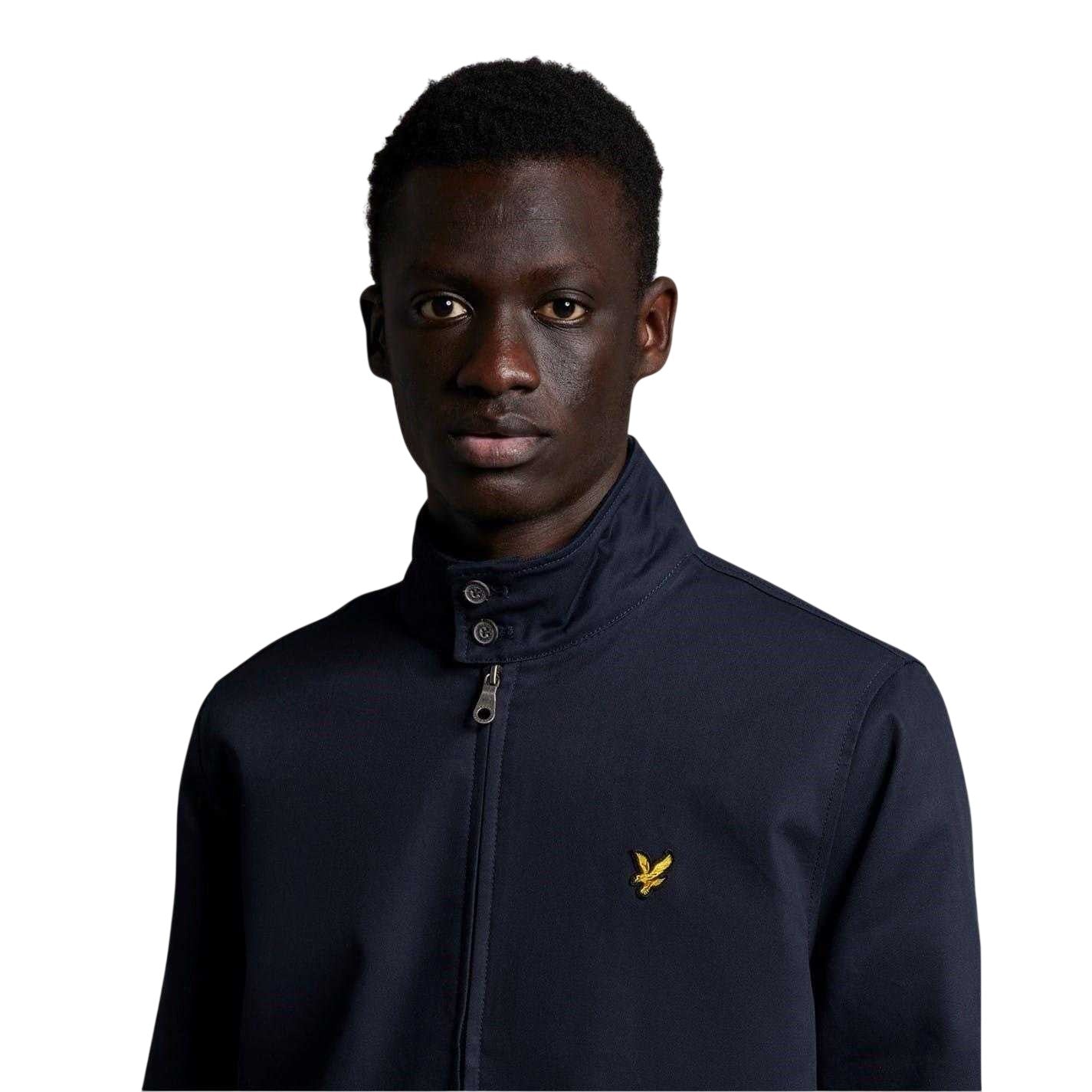 Navy - Side - Lyle & Scott Mens Harrington Jacket