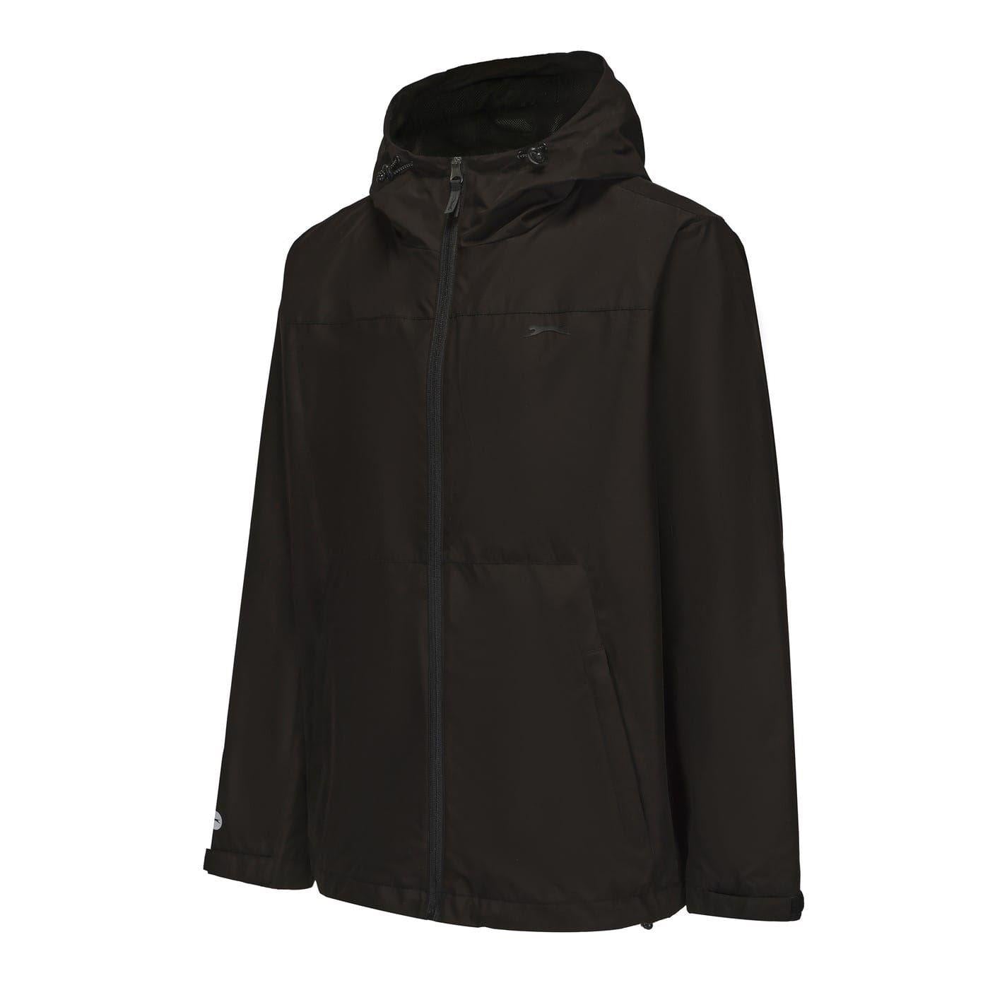 Black - Side - Slazenger Mens Showerproof Waterproof Jacket
