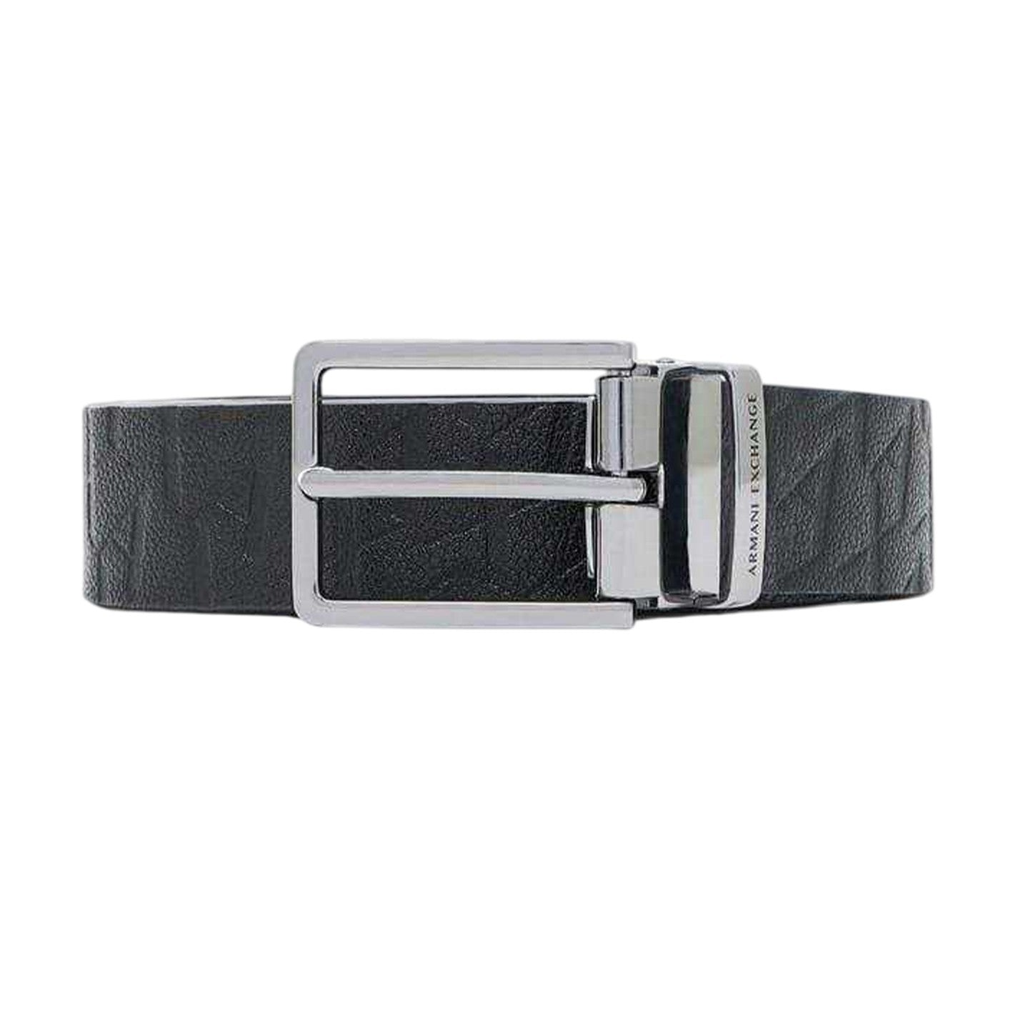 Black - Front - Armani Exchange Leather Belt