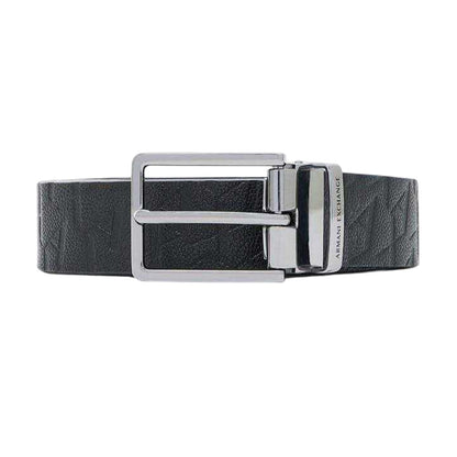 Black - Front - Armani Exchange Leather Belt
