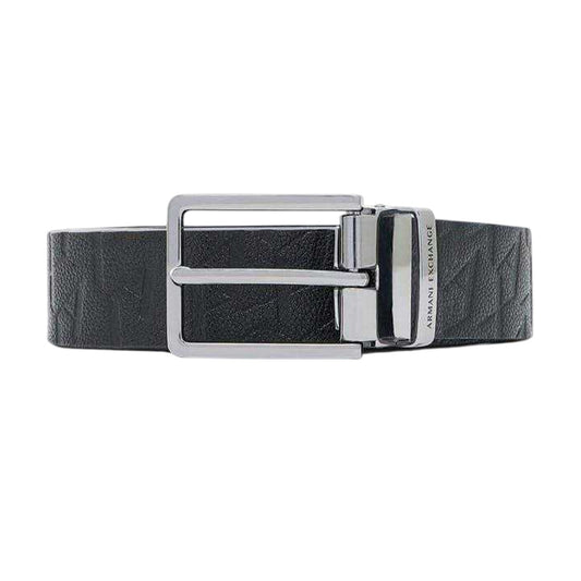 Black - Front - Armani Exchange Leather Belt
