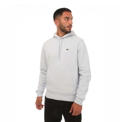Light Blue - Side - Lacoste Mens Organic Cotton Hoodie