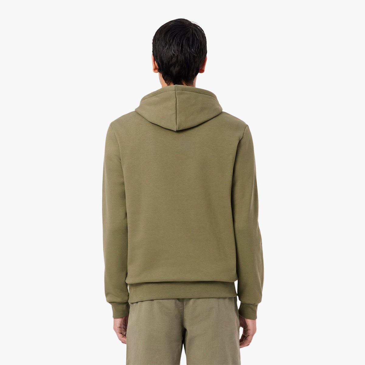 Green - Side - Lacoste Mens Organic Cotton Hoodie