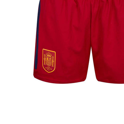 Red - Side - Spain Womens-Ladies Adidas Football Shorts
