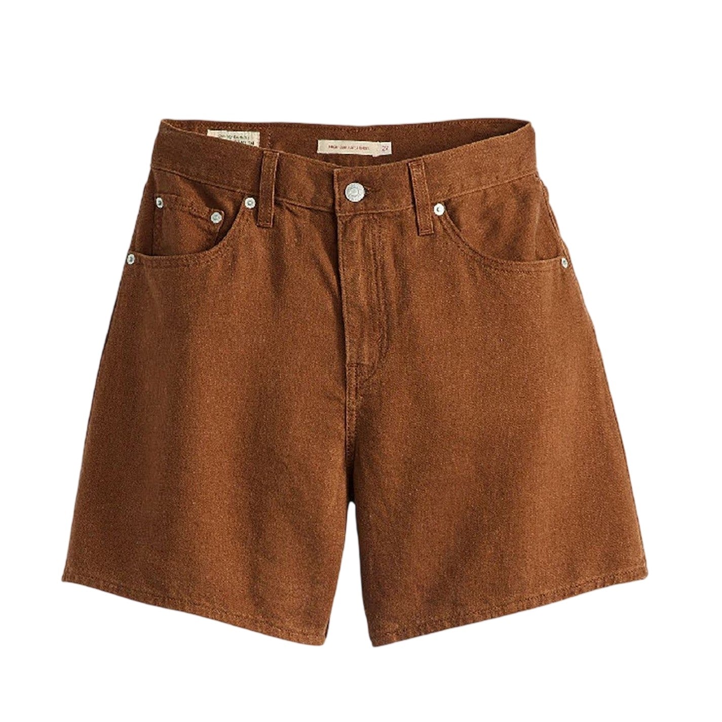 Brown - Front - Levis Womens-Ladies Denim Shorts