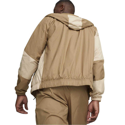 Sand - Back - Puma Mens Manchester City Woven Jacket