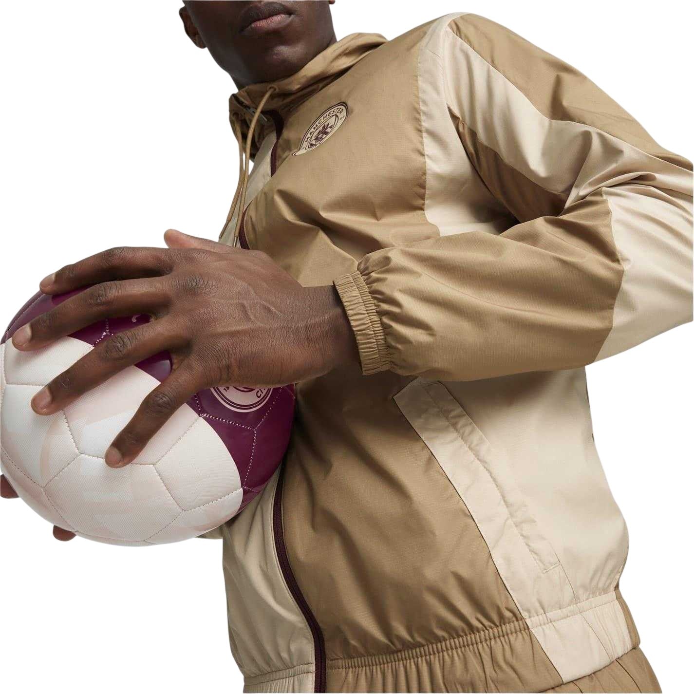 Sand - Side - Puma Mens Manchester City Woven Jacket