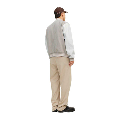 Crockery - Back - Jack And Jones Mens College Wool Blend Regular Bomber Jacket