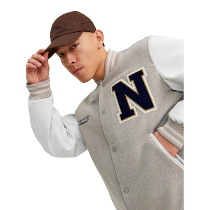 Crockery - Side - Jack And Jones Mens College Wool Blend Regular Bomber Jacket