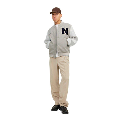 Crockery - Pack Shot - Jack And Jones Mens College Wool Blend Regular Bomber Jacket